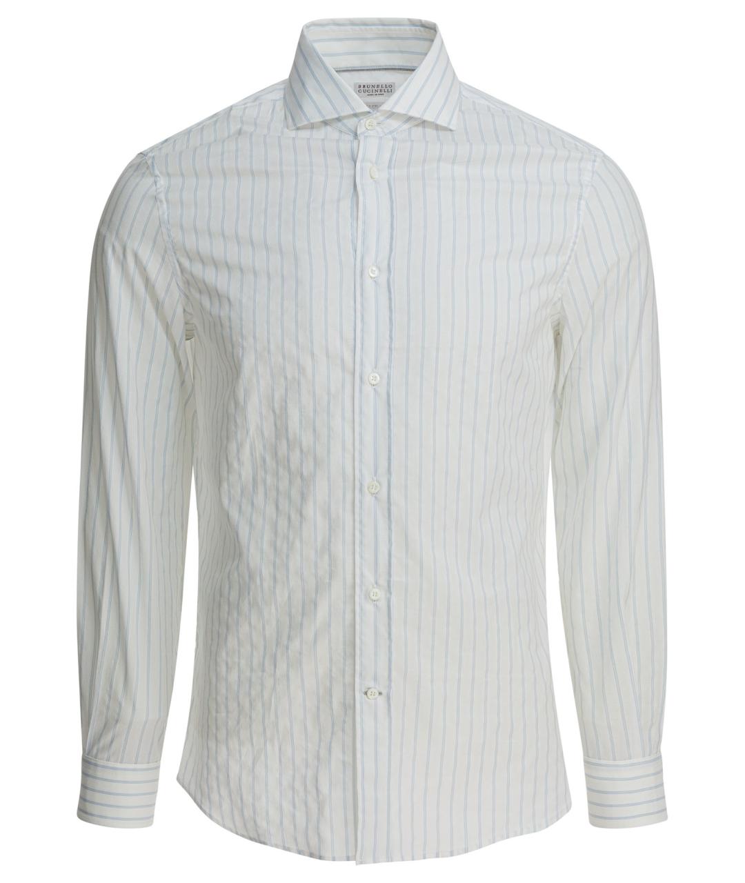BRUNELLO CUCINELLI Белая хлопковая кэжуал рубашка, фото 1