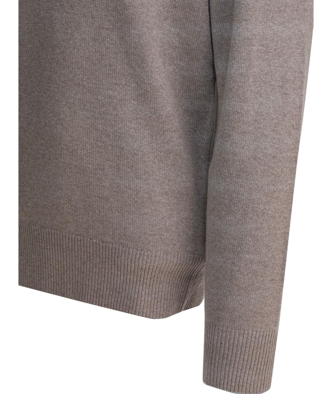 BRUNELLO CUCINELLI Бежевый кашемировый джемпер / свитер, фото 4