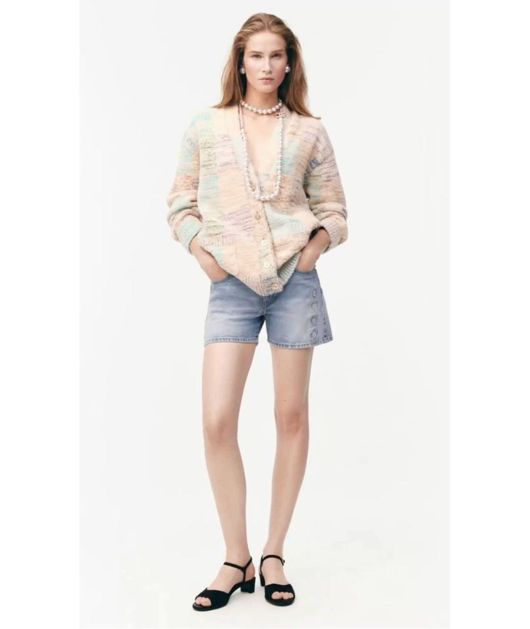 CHANEL Голубые деним шорты, фото 5