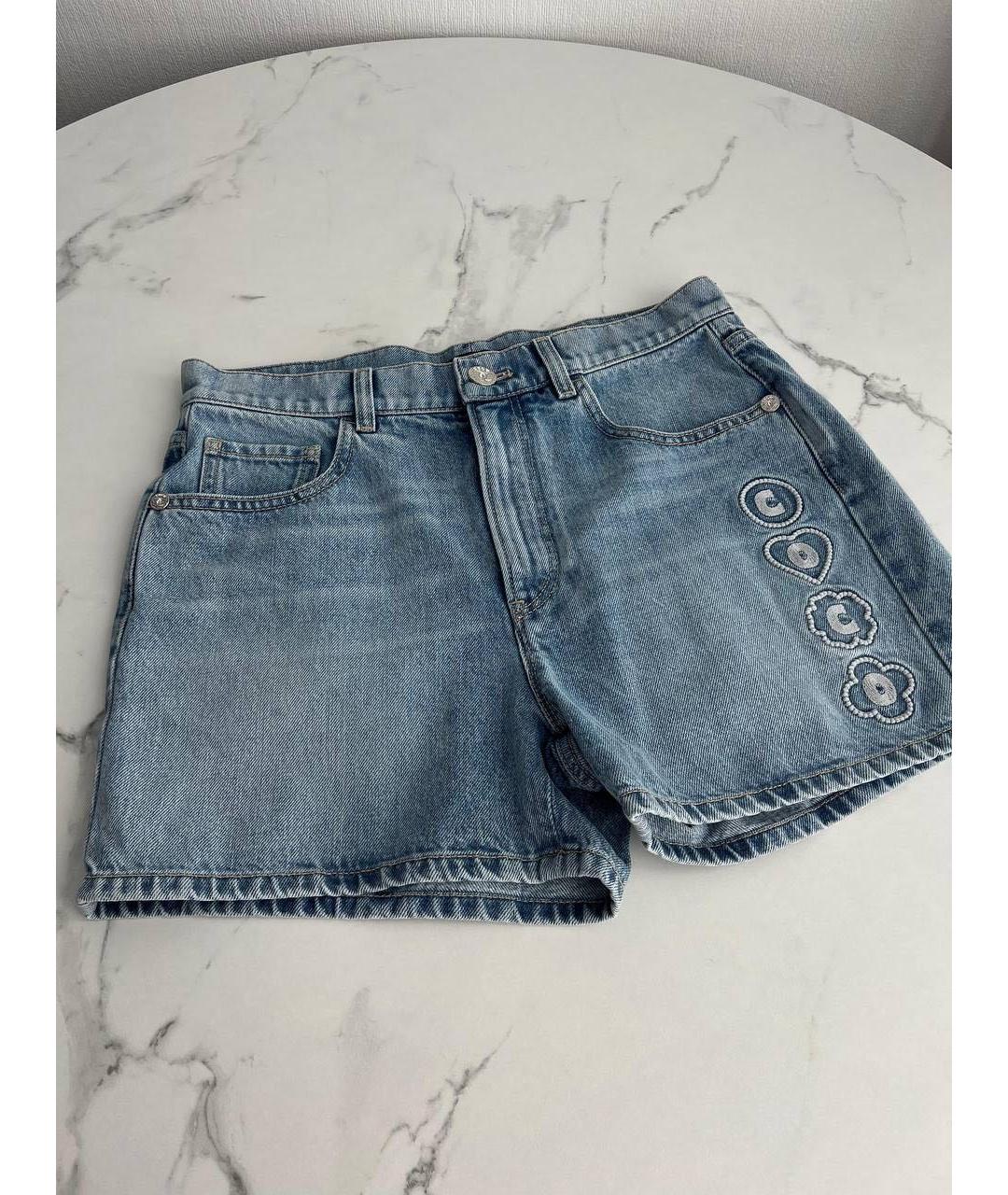 CHANEL Голубые деним шорты, фото 2