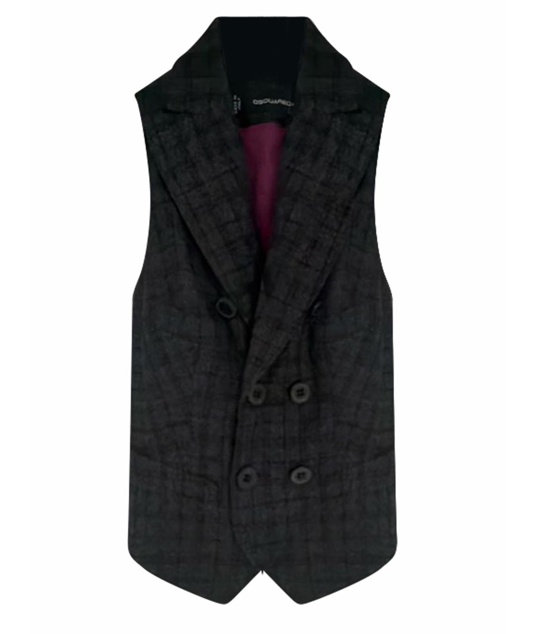 DSQUARED2 Серый шерстяной жилет, фото 1