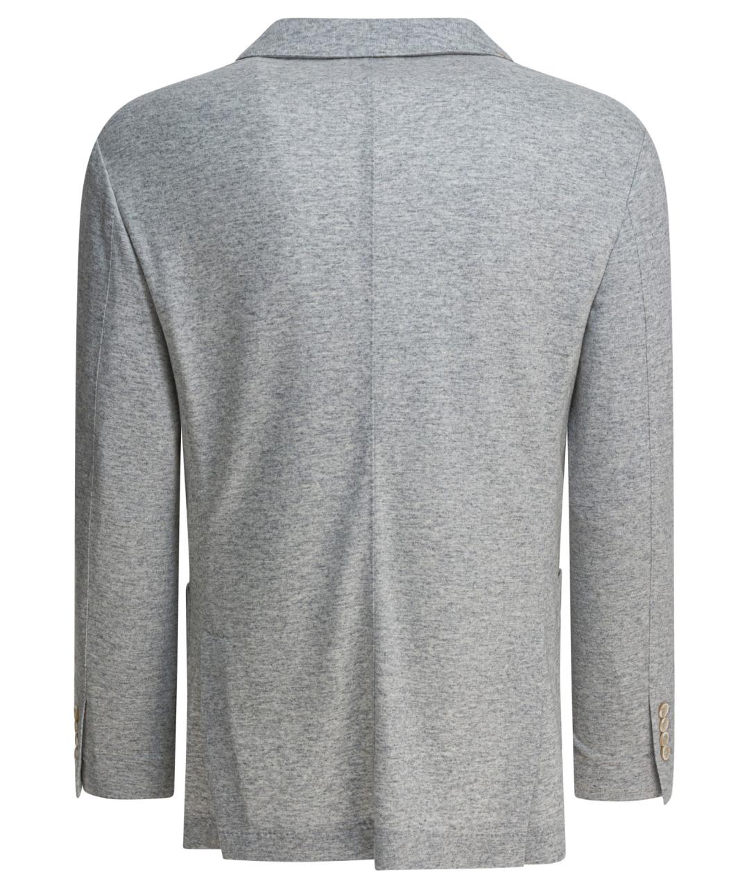 BRUNELLO CUCINELLI Серый кашемировый пиджак, фото 2