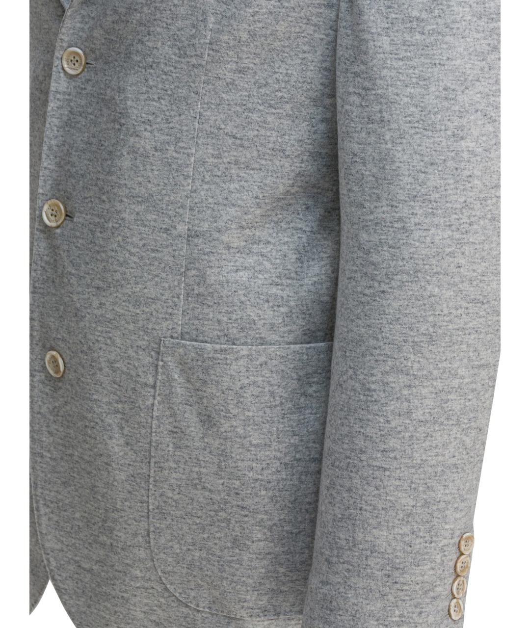 BRUNELLO CUCINELLI Серый кашемировый пиджак, фото 4