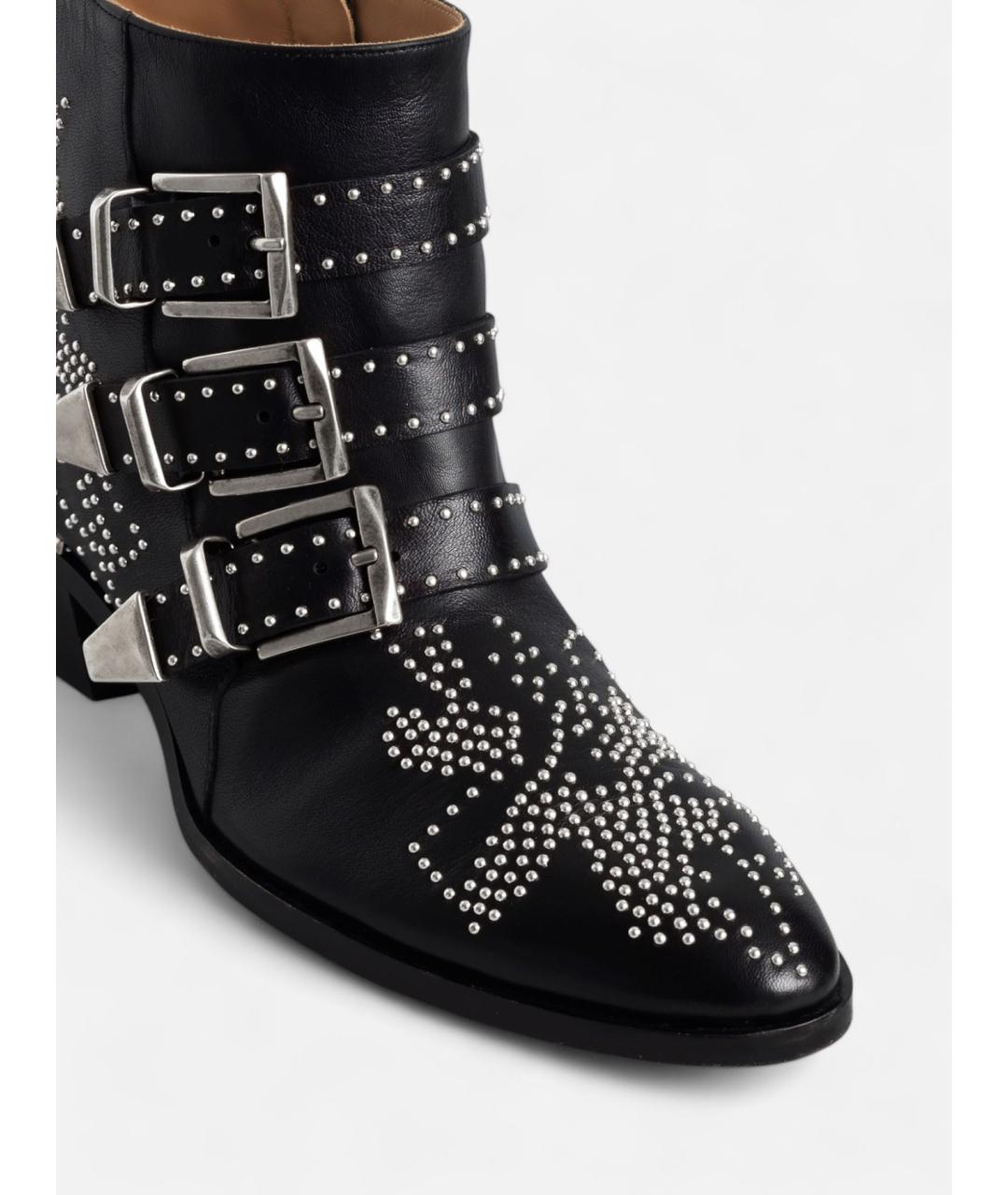 CHLOE Черные кожаные ботинки, фото 3