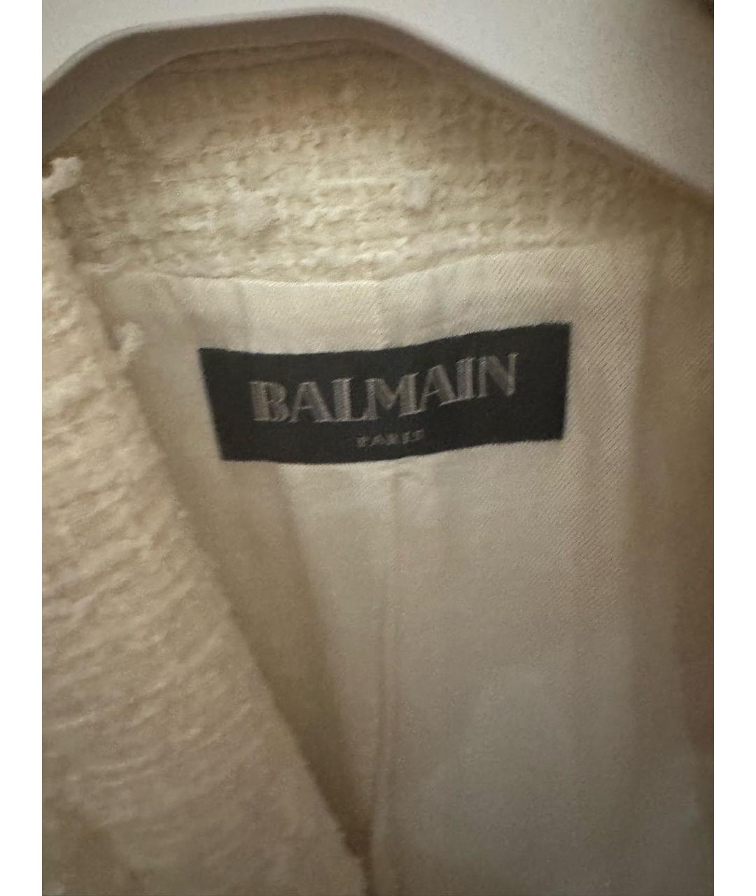 BALMAIN Белый твидовый жакет/пиджак, фото 3