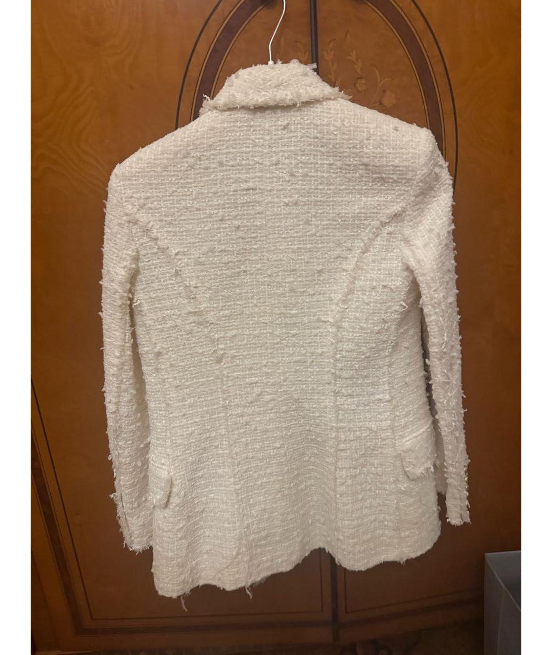 BALMAIN Белый твидовый жакет/пиджак, фото 2
