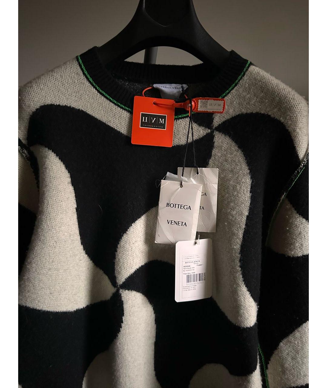 BOTTEGA VENETA Черный шерстяной джемпер / свитер, фото 3