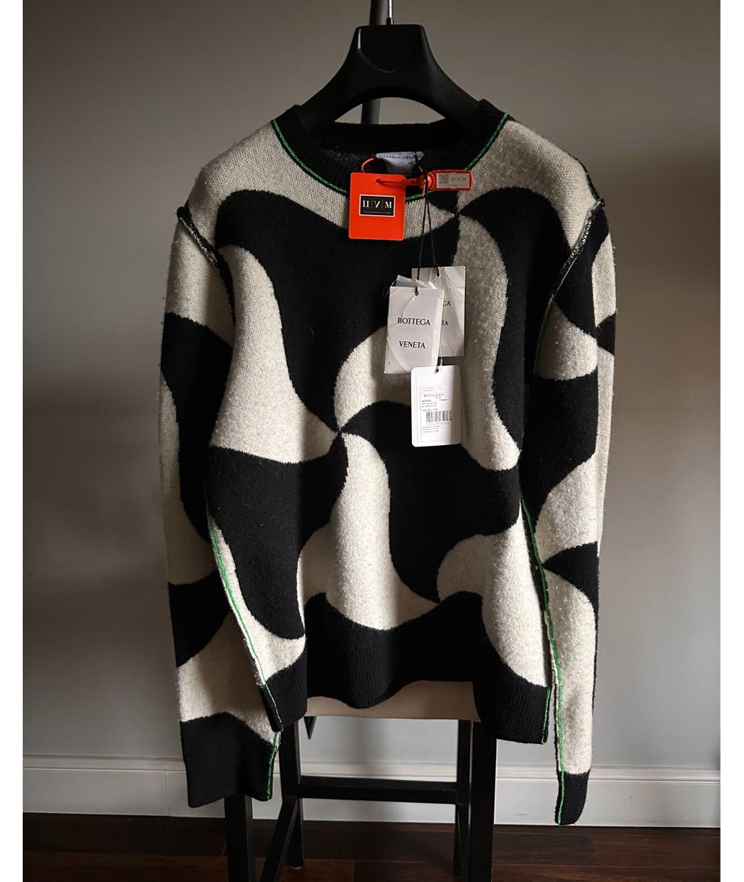 BOTTEGA VENETA Черный шерстяной джемпер / свитер, фото 2