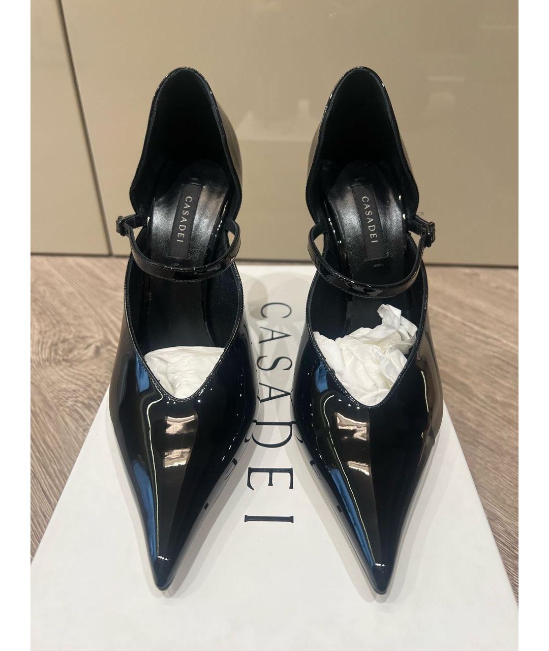 CASADEI Черные туфли из лакированной кожи, фото 3