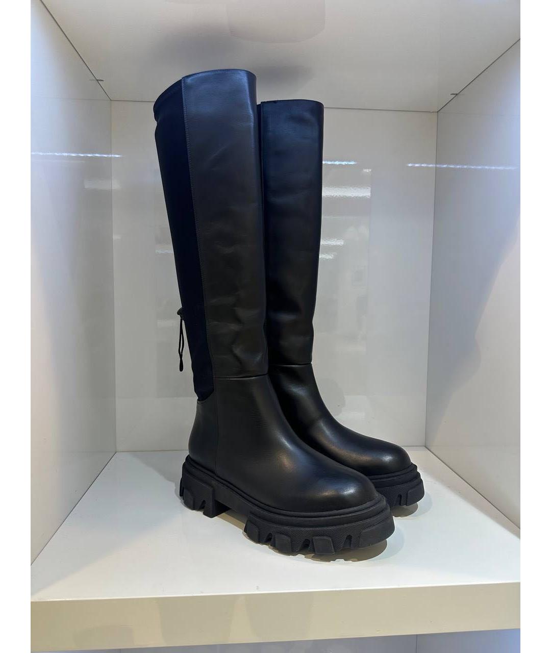 GIABORGHINI Черные кожаные сапоги, фото 3