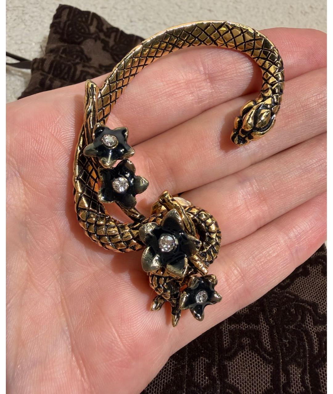 ROBERTO CAVALLI Золотые металлические серьги, фото 5