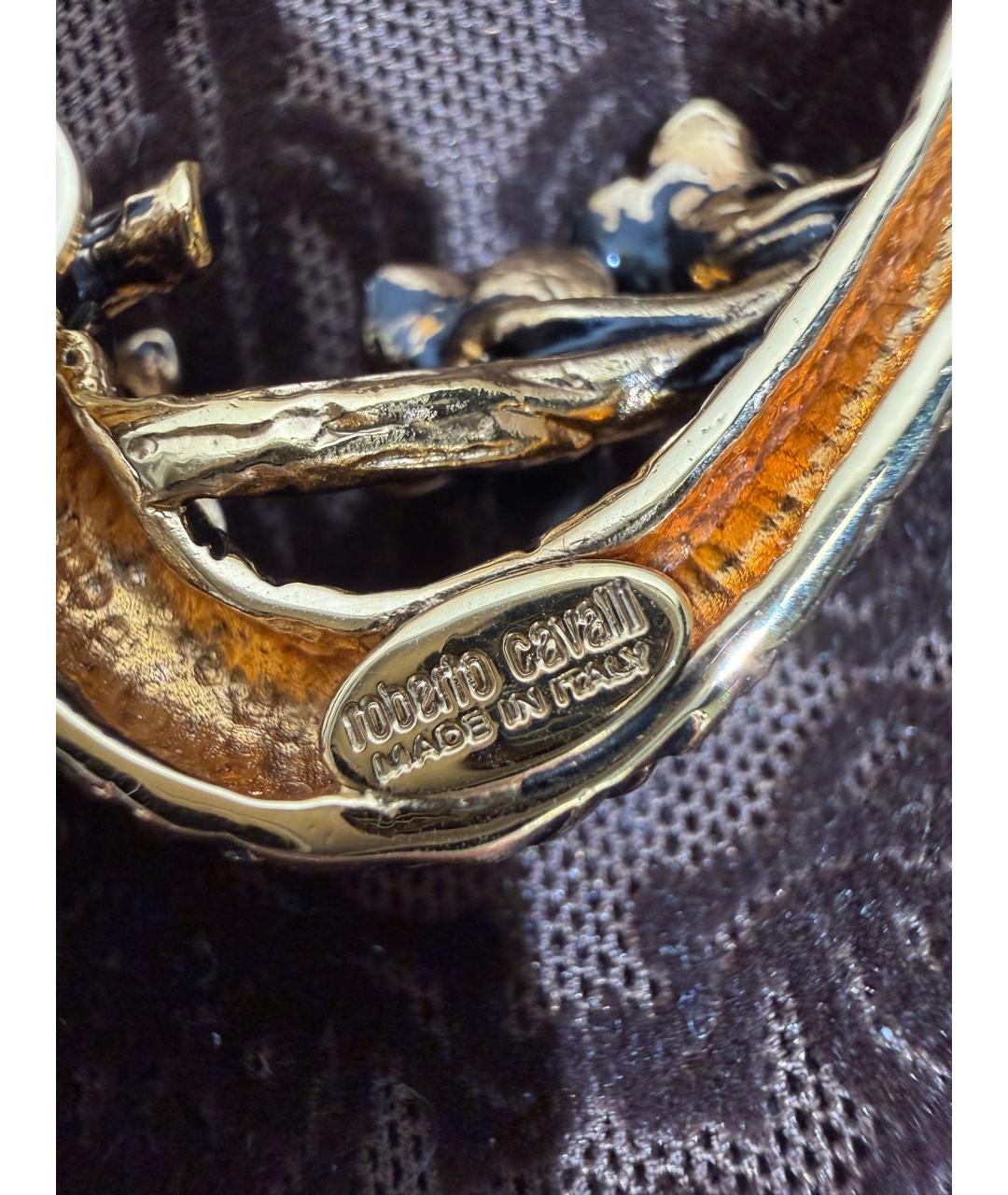 ROBERTO CAVALLI Золотые металлические серьги, фото 3