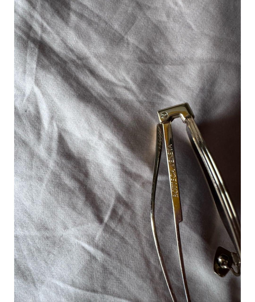 BOTTEGA VENETA Золотые металлические солнцезащитные очки, фото 4