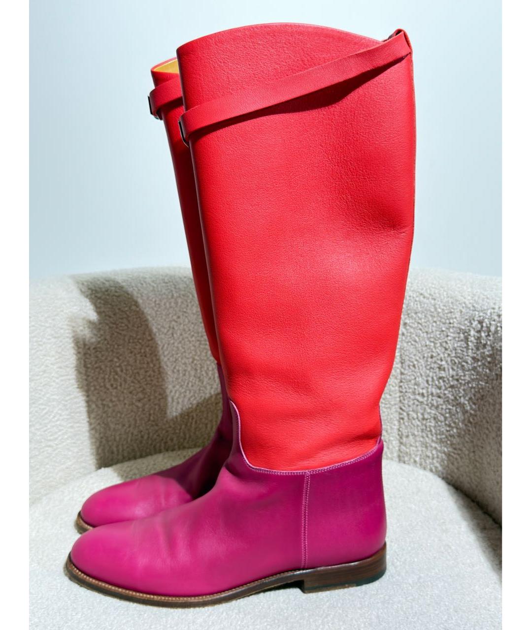 HERMES Мульти кожаные сапоги, фото 5