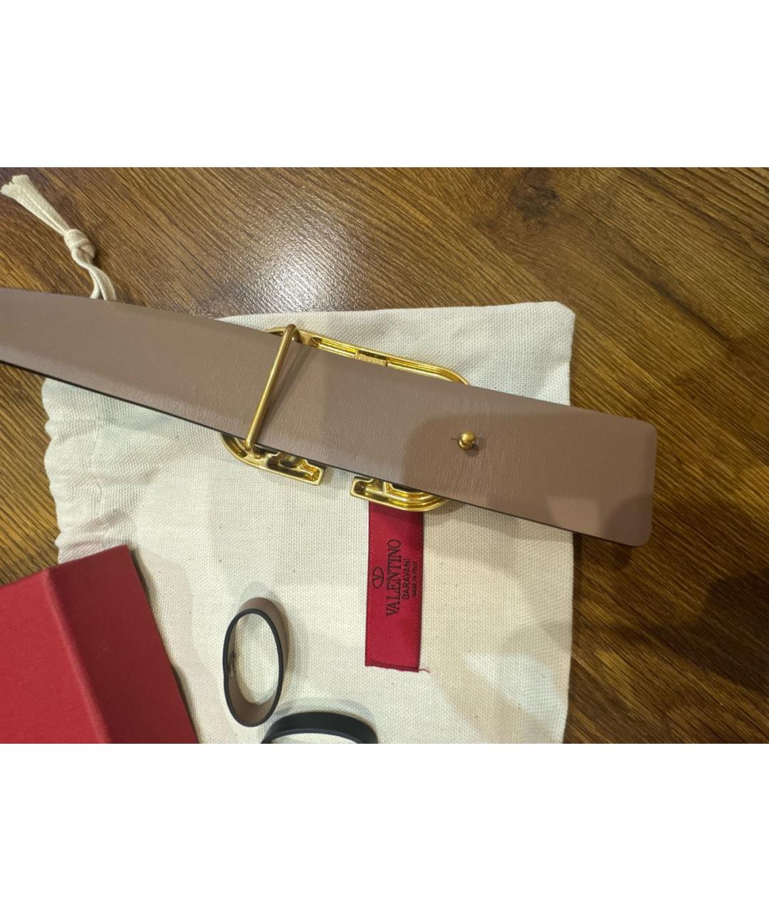 VALENTINO Черный кожаный ремень, фото 2