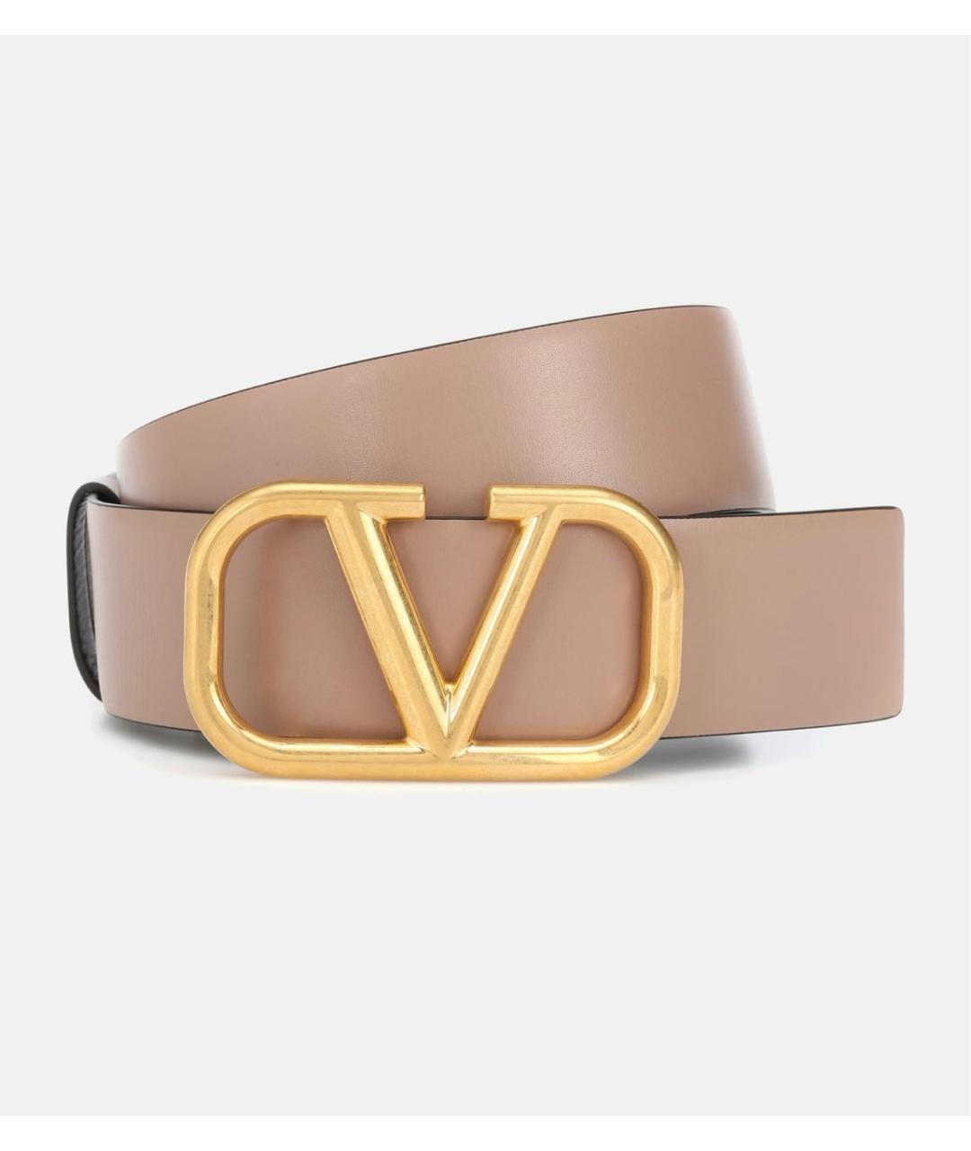 VALENTINO Черный кожаный ремень, фото 4