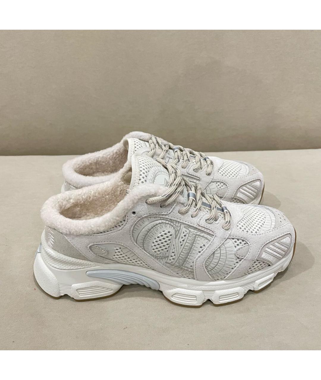 CHRISTIAN DIOR Бежевые замшевые кроссовки, фото 7