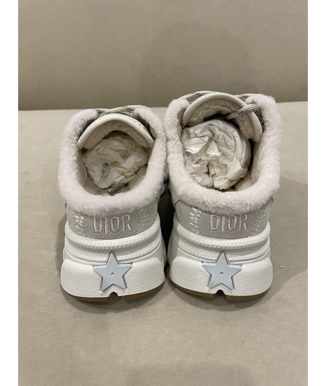 CHRISTIAN DIOR Бежевые замшевые кроссовки, фото 4