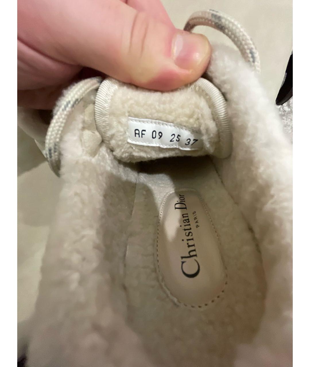 CHRISTIAN DIOR Бежевые замшевые кроссовки, фото 5