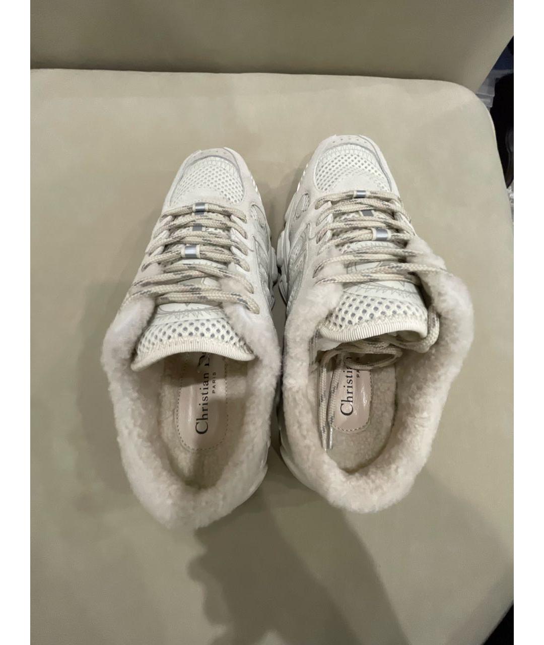 CHRISTIAN DIOR Бежевые замшевые кроссовки, фото 3