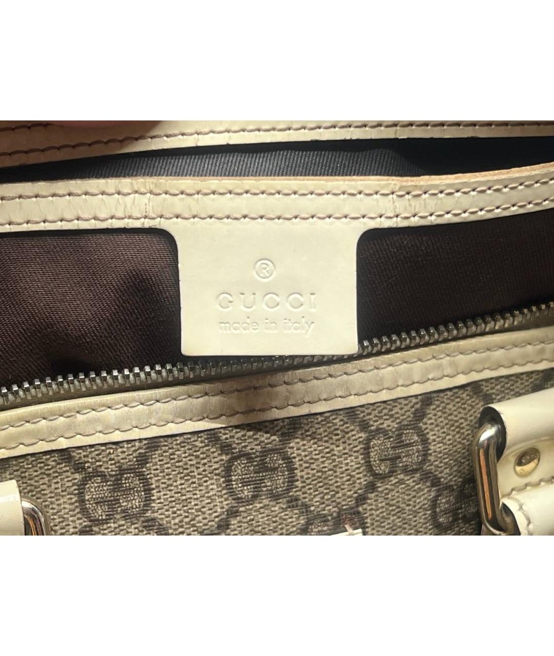 GUCCI Бежевая сумка с короткими ручками, фото 8