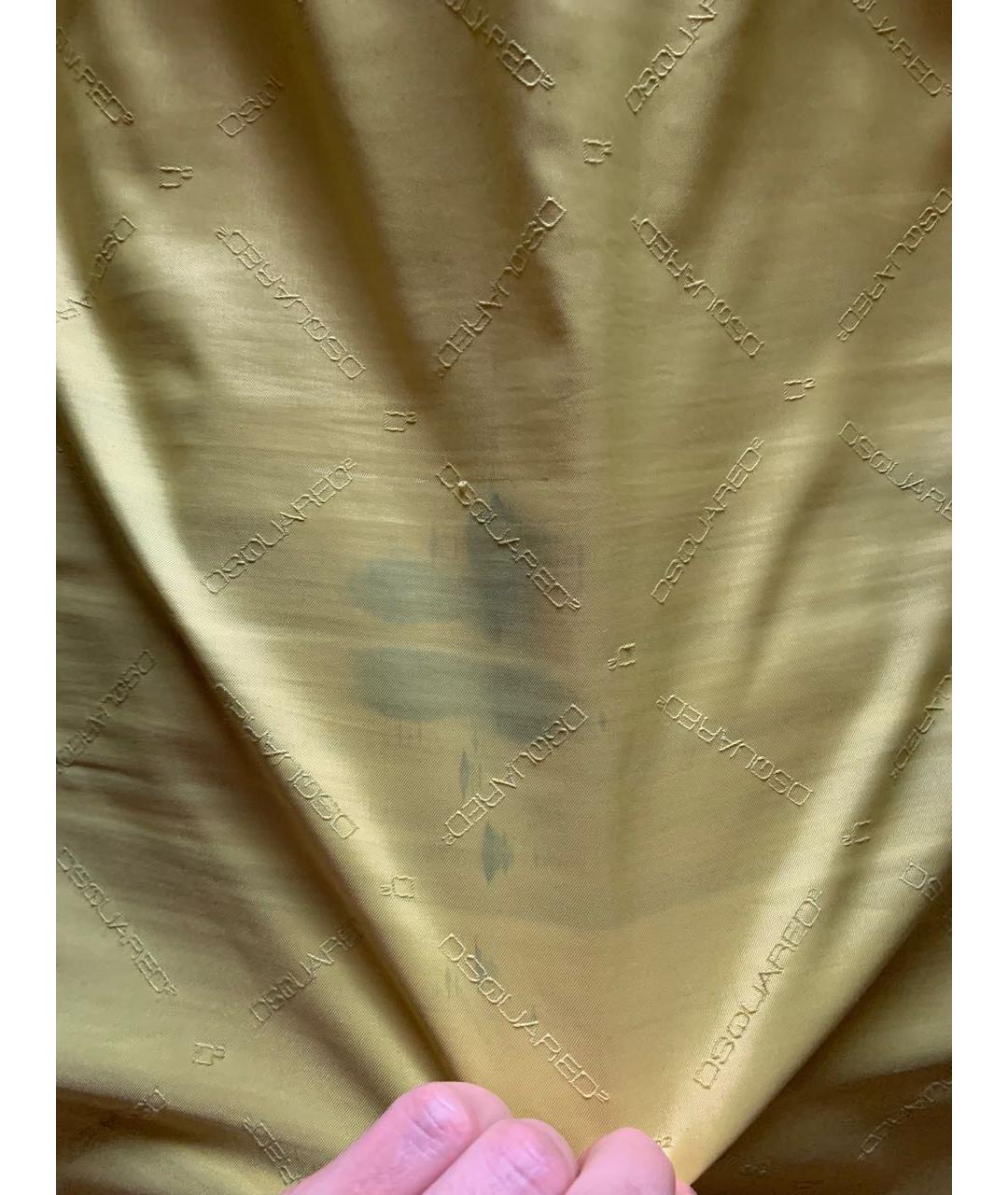 DSQUARED2 Черная кожаная юбка миди, фото 8