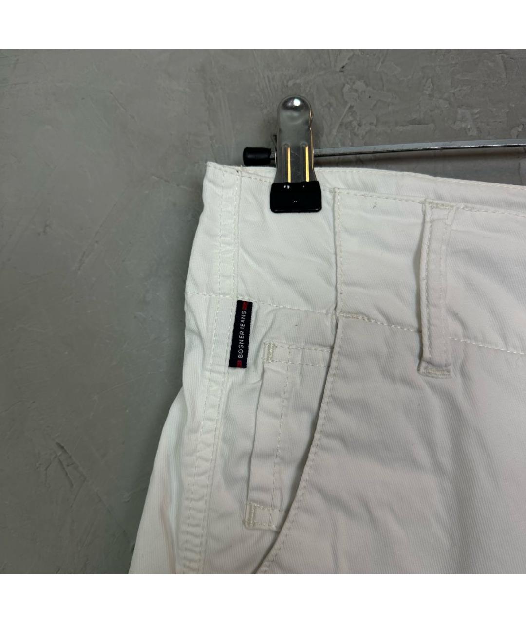 BOGNER Белые хлопковые бриджи, фото 4