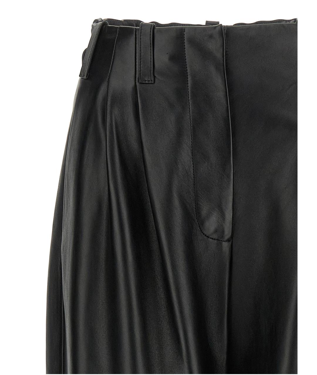 GIVENCHY Черные кожаные прямые брюки, фото 2