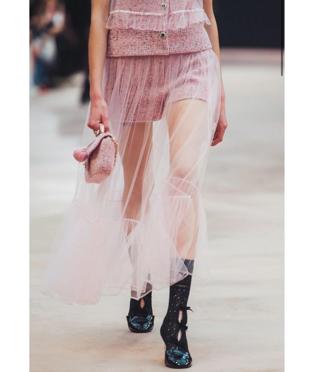 CHANEL Розовые шерстяные шорты, фото 6