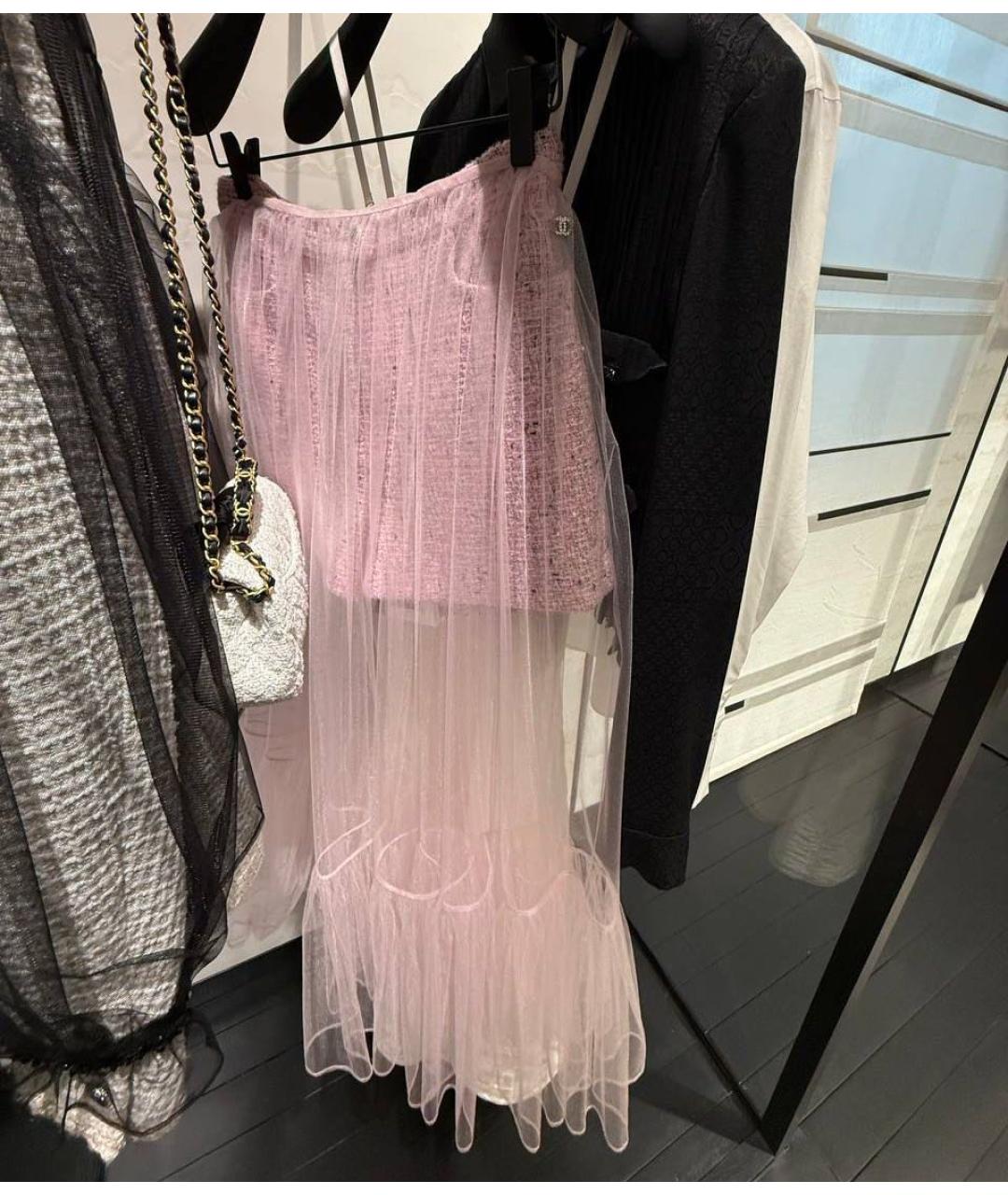 CHANEL Розовые шерстяные шорты, фото 3