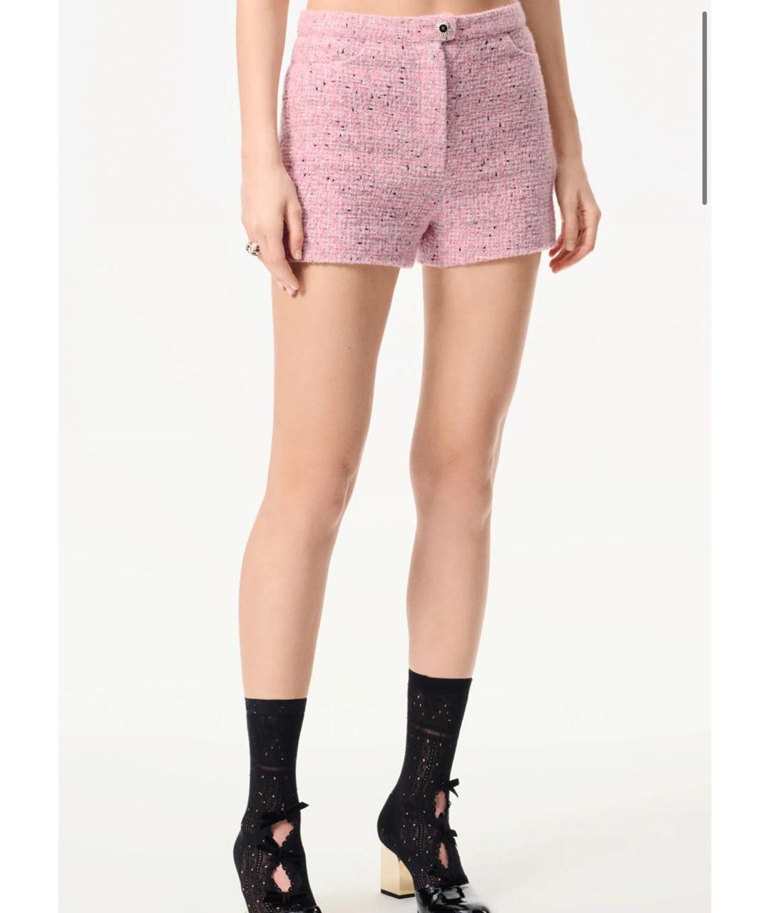 CHANEL Розовые шерстяные шорты, фото 8