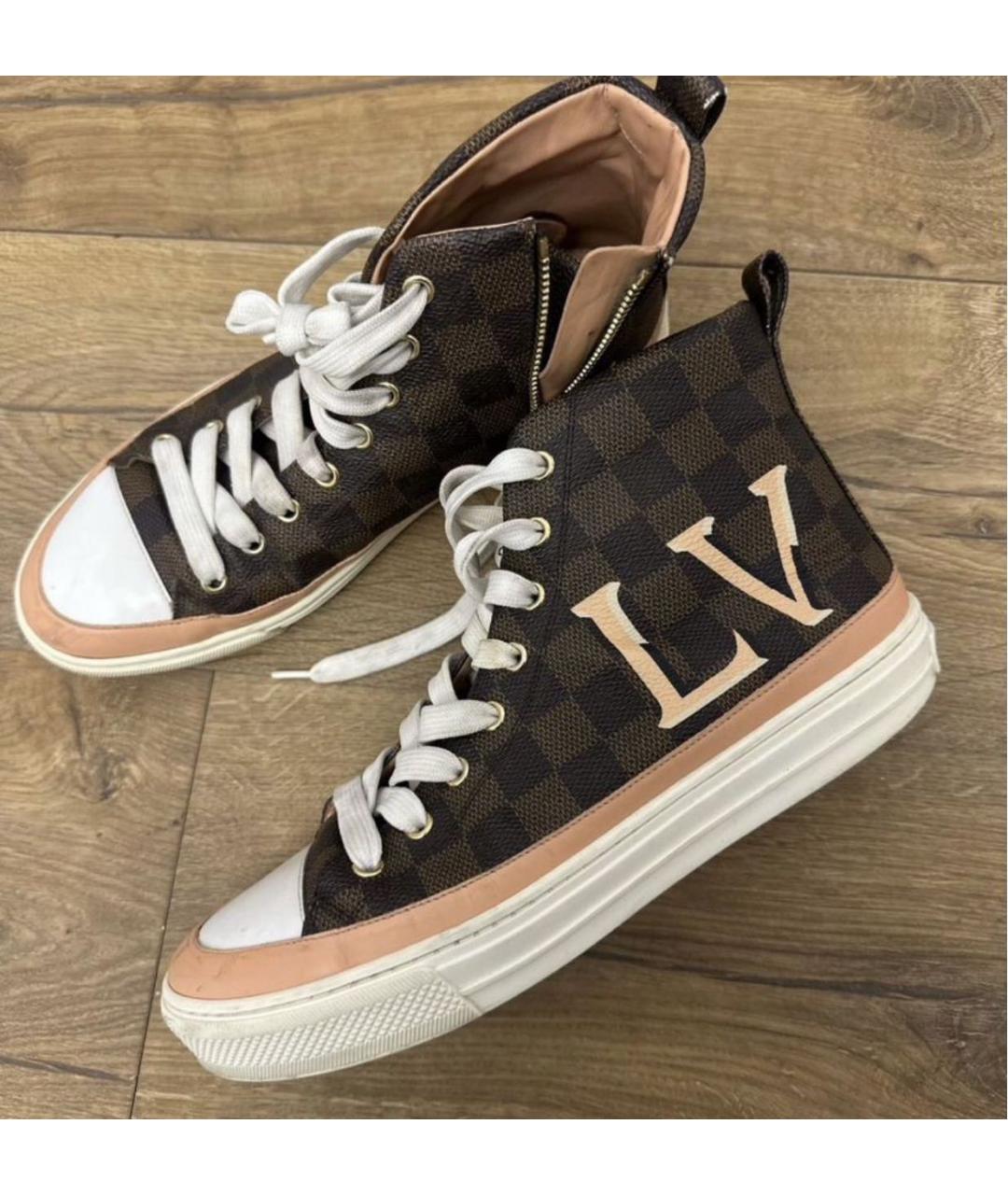 LOUIS VUITTON Коричневые кеды, фото 3