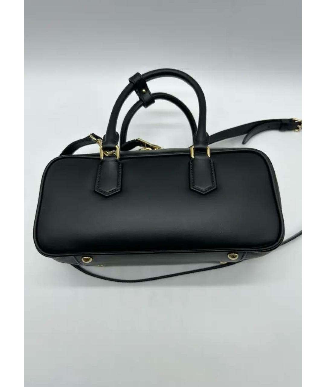 MIU MIU Черная кожаная сумка с короткими ручками, фото 3