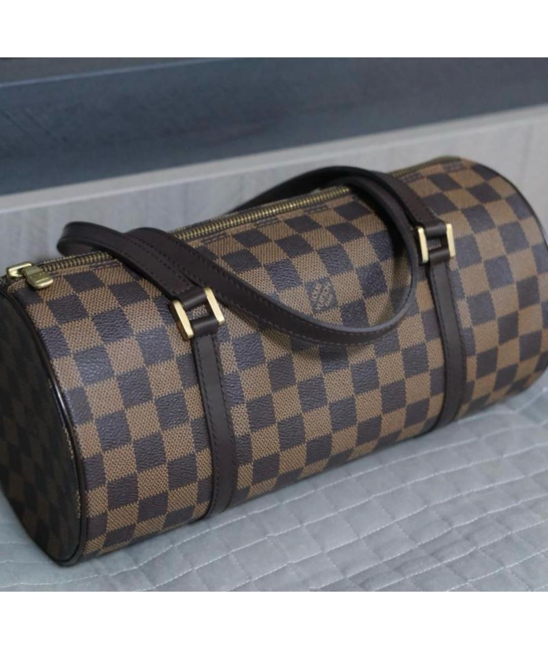 LOUIS VUITTON Коричневая сумка с короткими ручками, фото 2