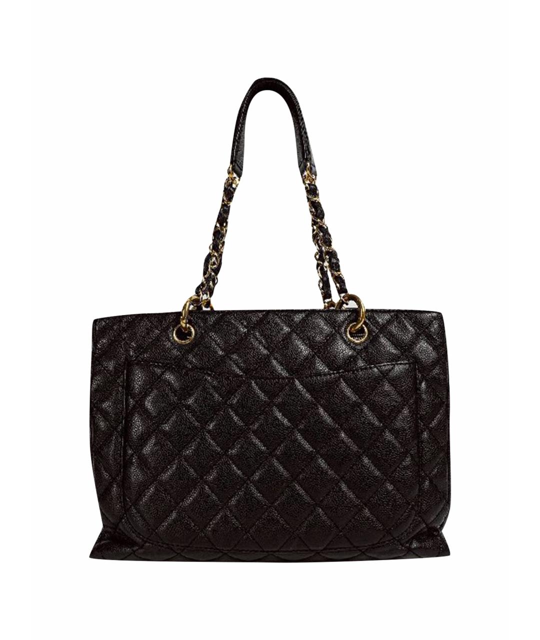 CHANEL Черная кожаная сумка тоут, фото 1