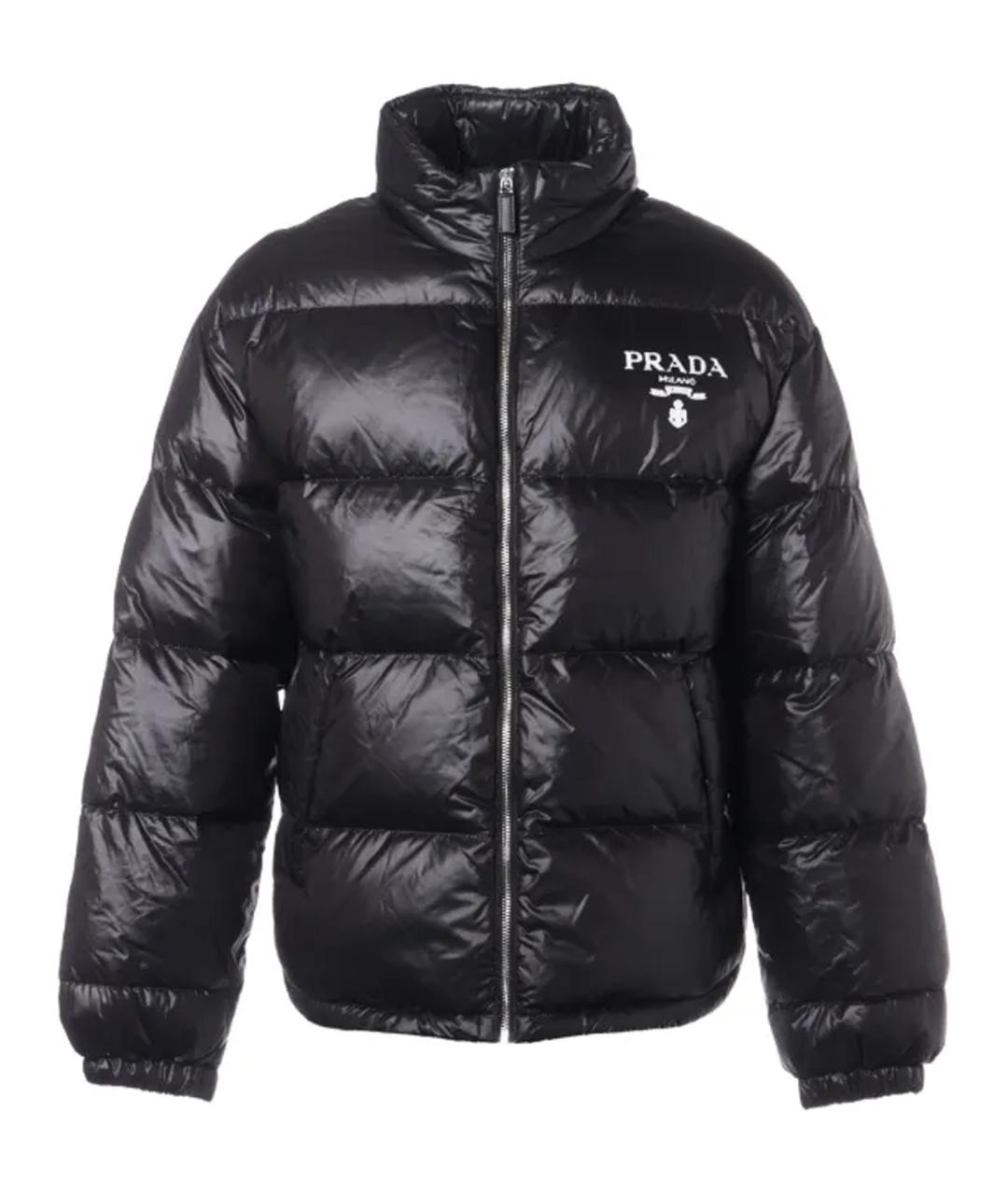 PRADA Черный полиамидовый пуховик, фото 1
