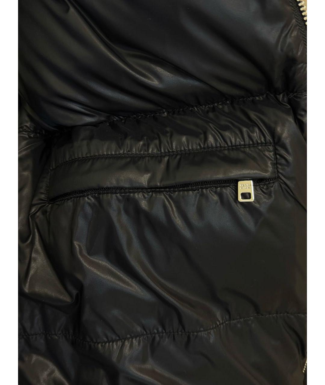 PRADA Черный полиамидовый пуховик, фото 4