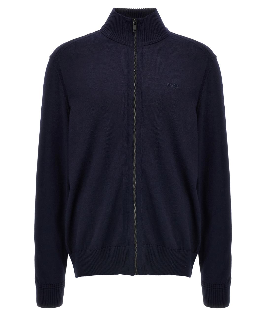 HUGO BOSS Синий шерстяной джемпер / свитер, фото 1