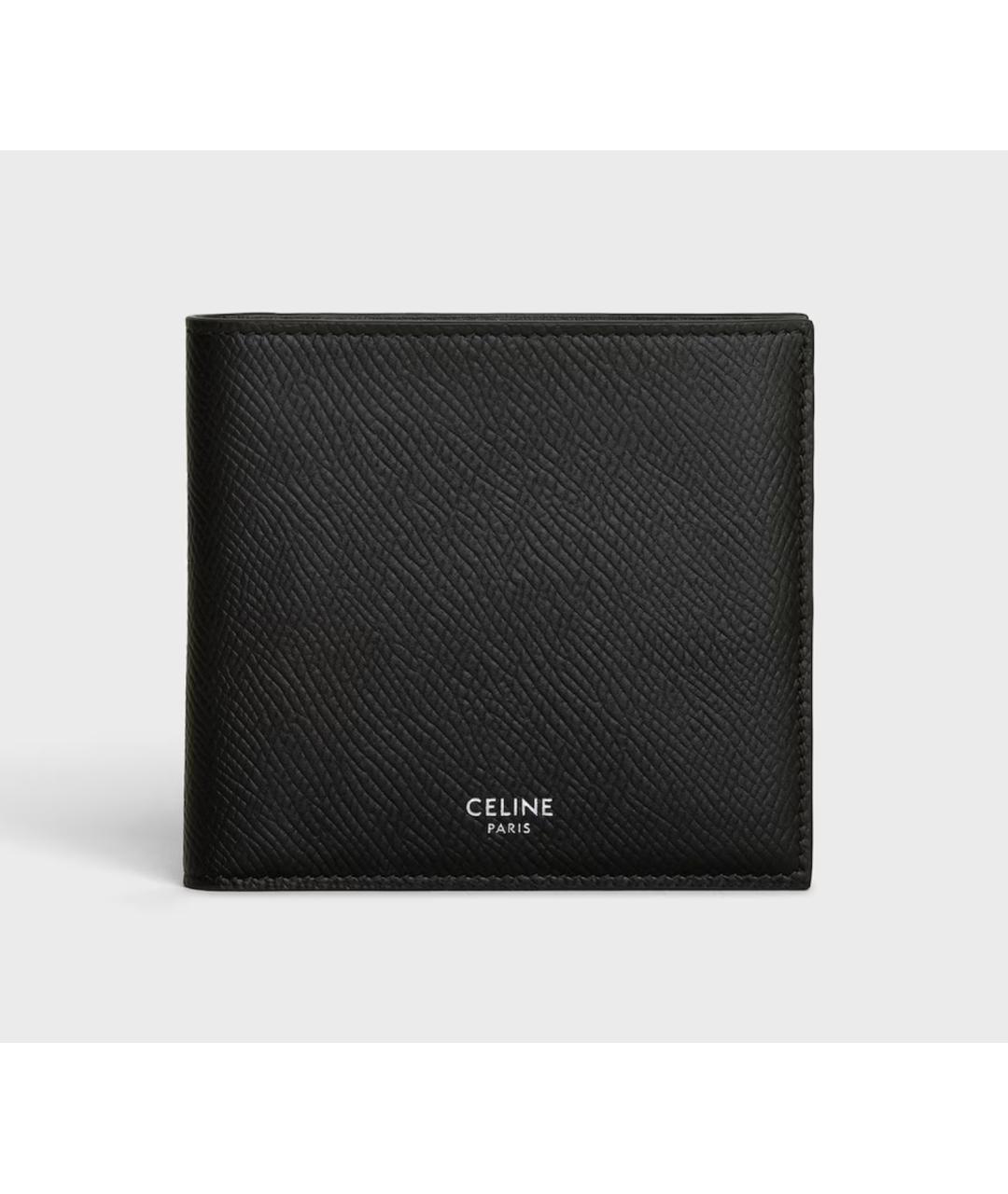 CELINE Черный кожаный кошелек, фото 5