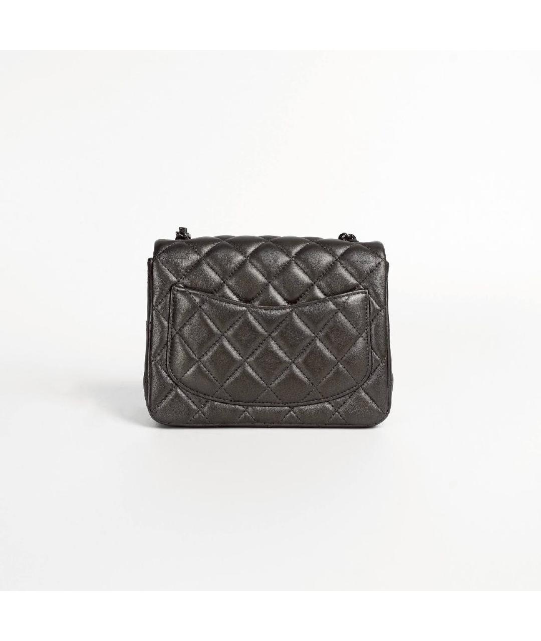 CHANEL Серебряная кожаная сумка через плечо, фото 4