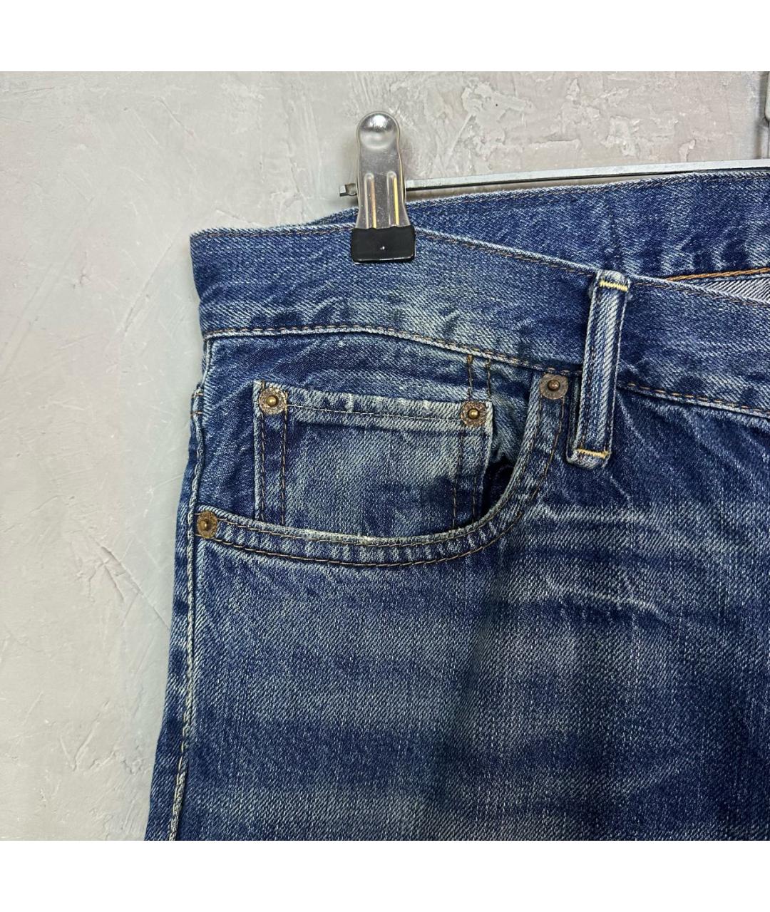 POLO RALPH LAUREN Синие хлопковые джинсы скинни, фото 3