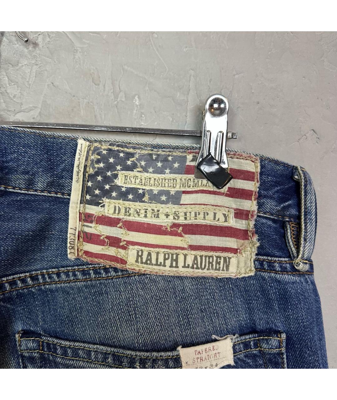 POLO RALPH LAUREN Синие хлопковые джинсы скинни, фото 7