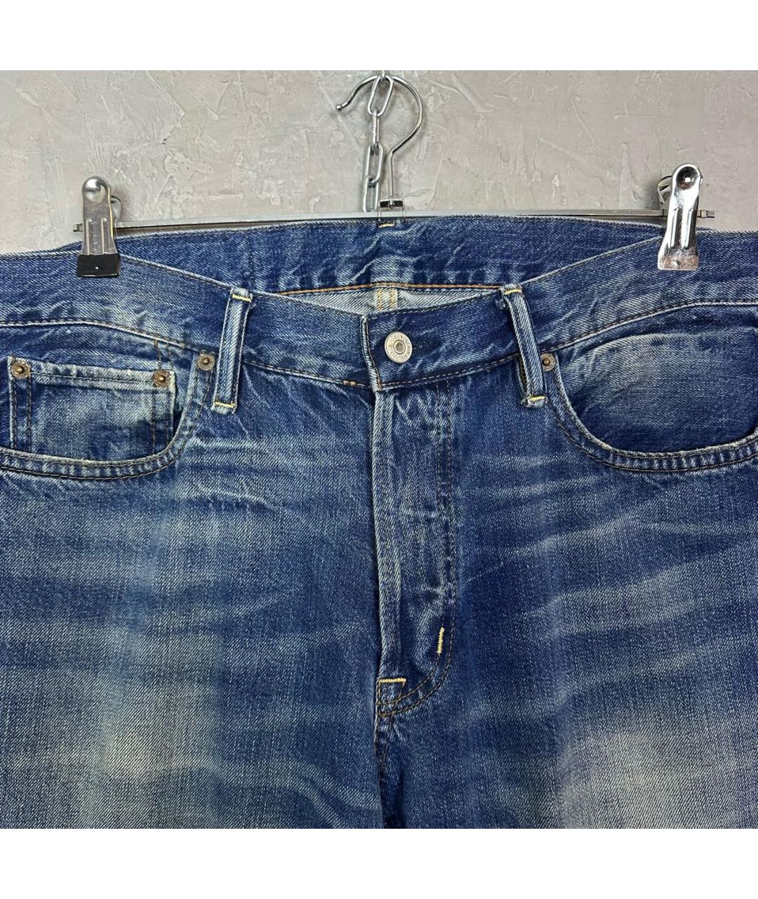 POLO RALPH LAUREN Синие хлопковые джинсы скинни, фото 2