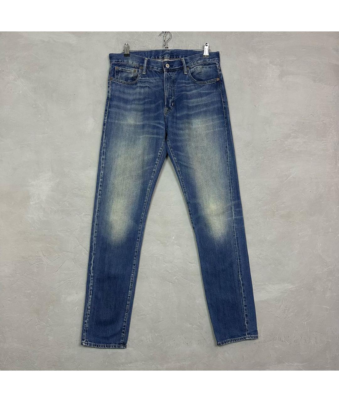 POLO RALPH LAUREN Синие хлопковые джинсы скинни, фото 9