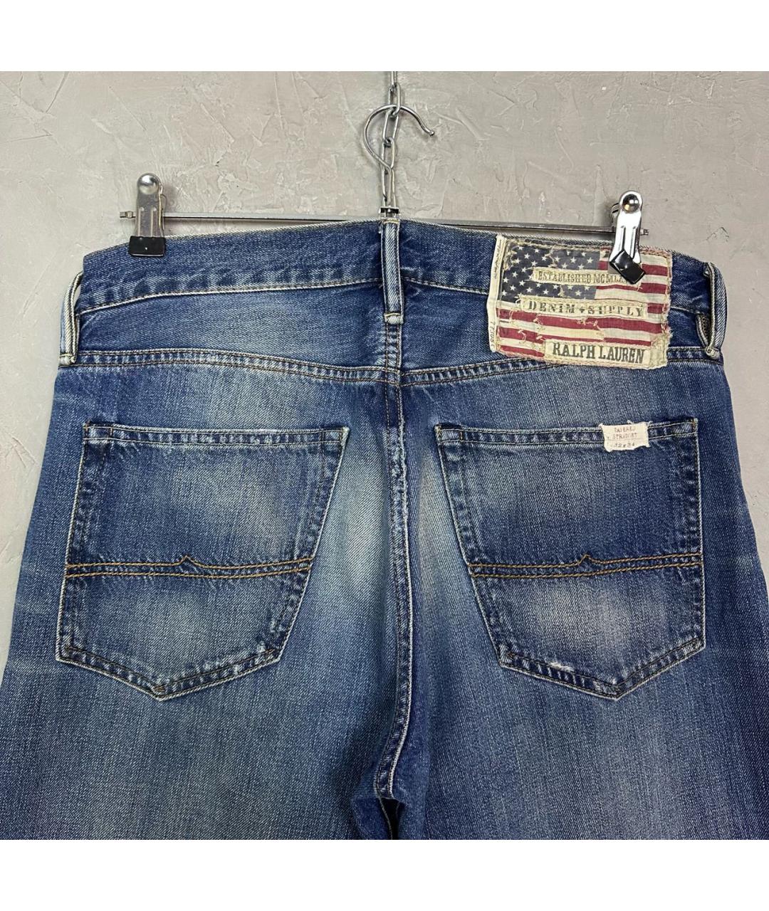 POLO RALPH LAUREN Синие хлопковые джинсы скинни, фото 6