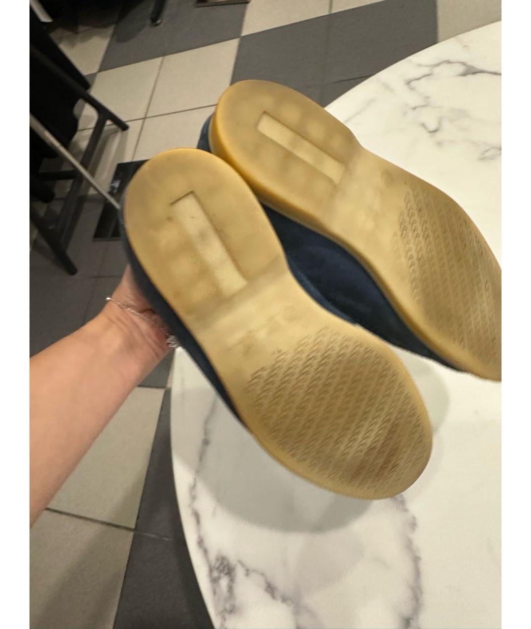 LORO PIANA Синие замшевые лоферы, фото 7