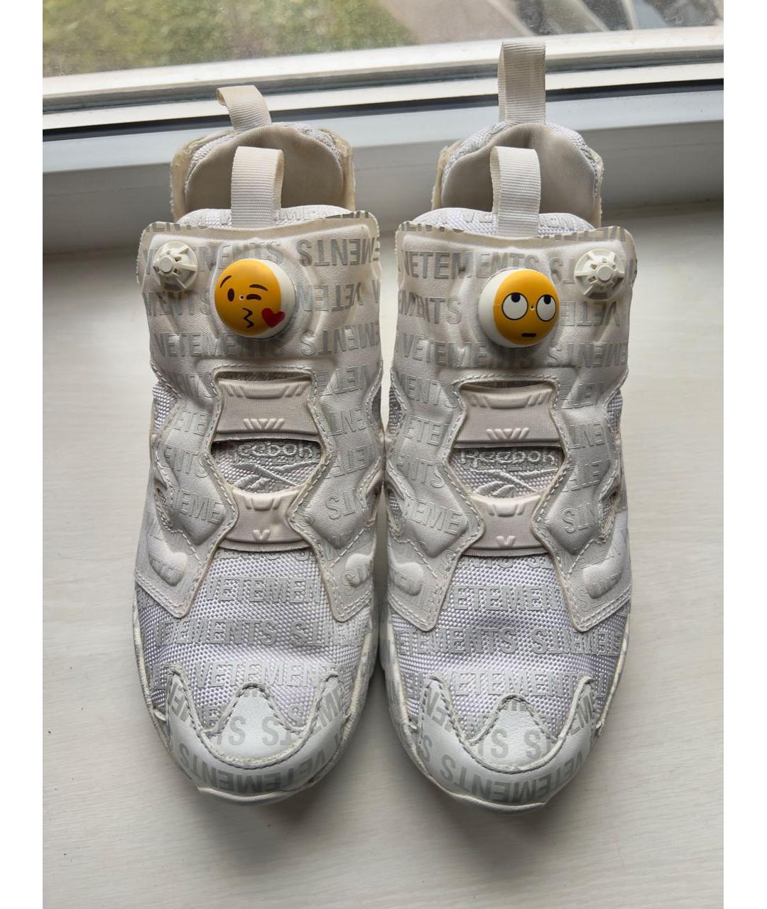 VETEMENTS Белые текстильные кроссовки, фото 2