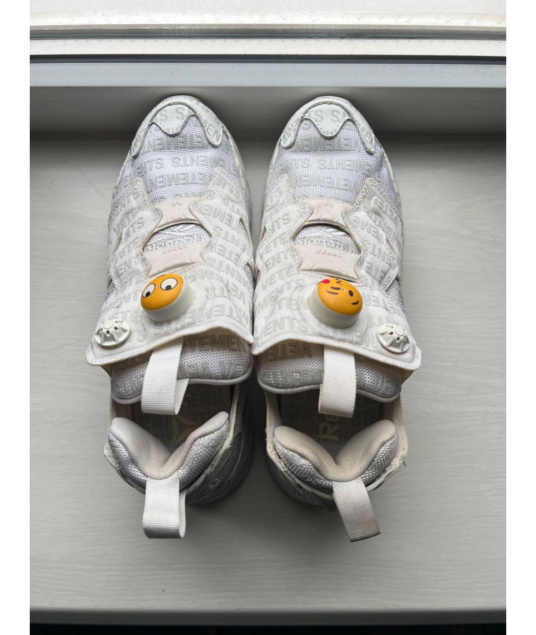 VETEMENTS Белые текстильные кроссовки, фото 3