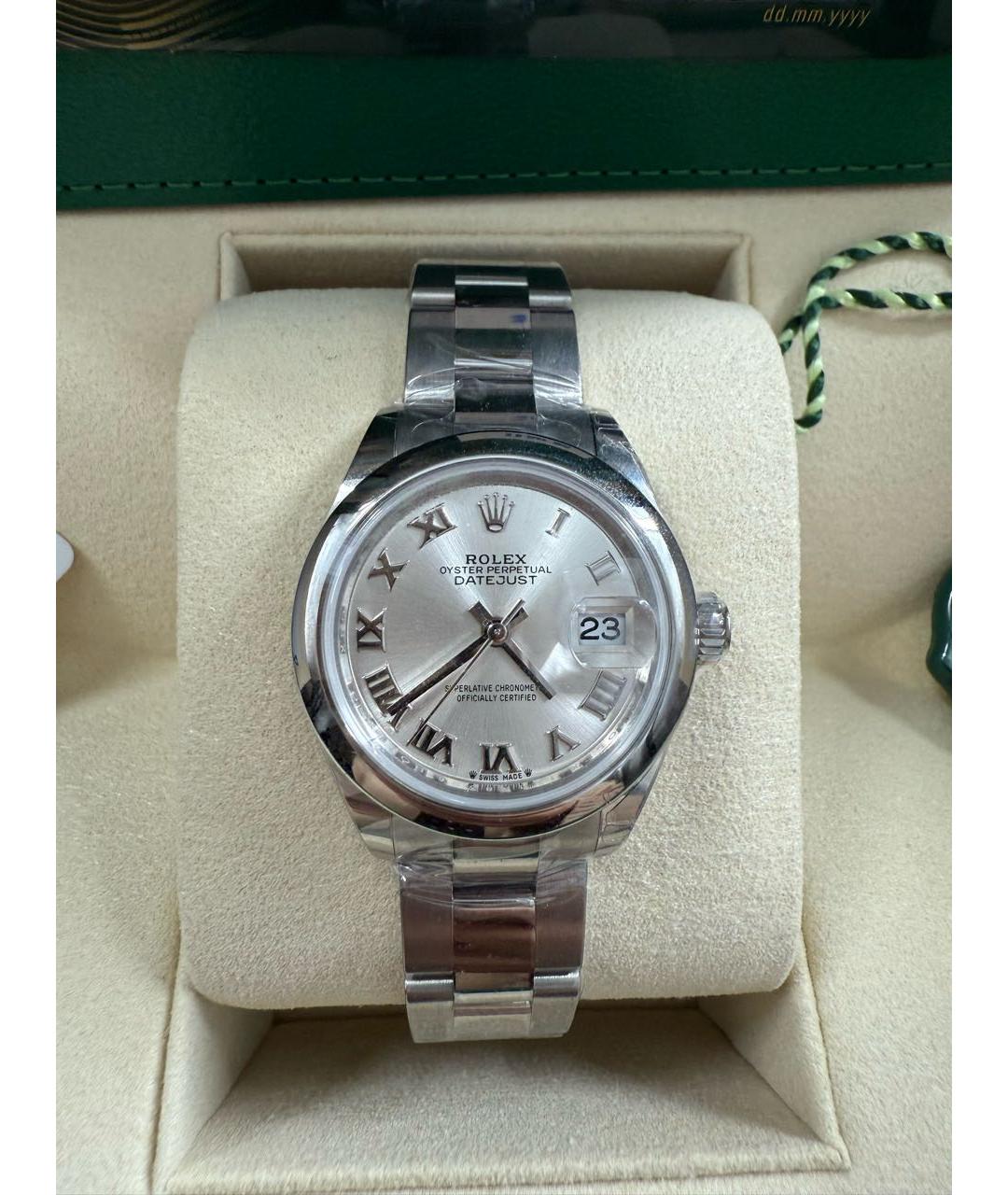 ROLEX Серебряные металлические часы, фото 1