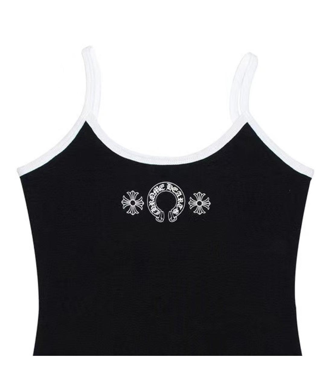 CHROME HEARTS Черная хлопковая майка, фото 3